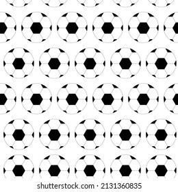 pattern with soccer ball. seamless pattern with classic black and white ball. vector illustration, eps 10.
