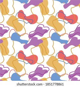 pattern with soft colors on a white background in a harmonious combination