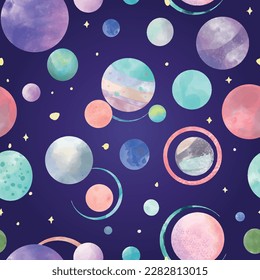 Pattern space watercolor vector texture