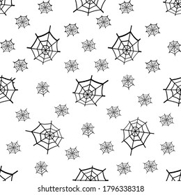 The pattern of the spider web. Design for Halloween, paper, textile. Halloween pattern. vector illustration