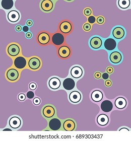 Pattern with spinners. Colorful vector illustration.