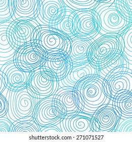 pattern spiral hand-drawn with circles along the way. doodle abstract background