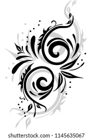 the pattern of spiral swirls tattoo template