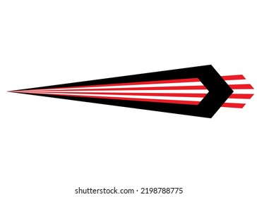 Pattern for a sports car, moto, boat, sports pattern, Vehicles stickers. Striped vector arrow