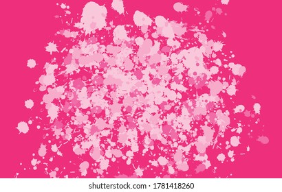 
a pattern of spots and blotches of pink paint