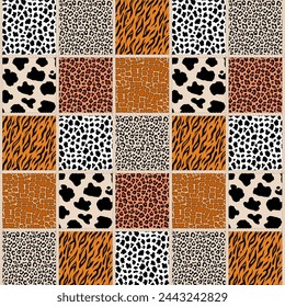 Pattern of spotted prints.Vector seamless pattern of multicolored spotted prints.