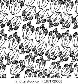 Patrón con flores primaverales, liner dibujado a mano.
Flores silvestres decorativas, Limpieza de plantas, pequeñas y hermosas plantas. Para textiles, papel pintado, embalaje, papel. Aislar. Gráficos de material.