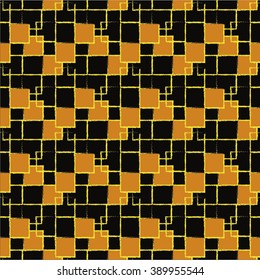The pattern of square grid, seamless vector background.