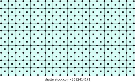 A pattern of squares in black and white with a blue background. The squares are of various sizes and are arranged in a grid. The image has a minimalist and modern feel to it