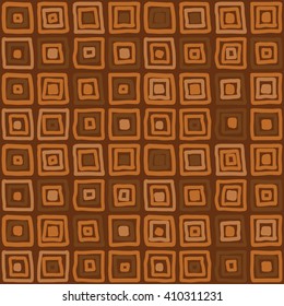 Pattern with squares. Geometric pattern with doodle squares.