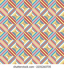 Pattern from squares. Geometric ornament. Digital paper, textile print. Vector art background.