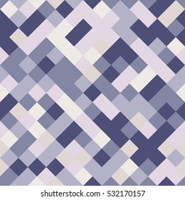 The pattern of squares in muted shades. Seamless vector mosaic.