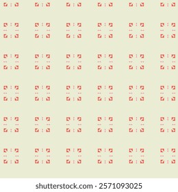 A pattern of squares with red and white colors. The squares are arranged in a grid. The squares are of different sizes and are placed in various positions