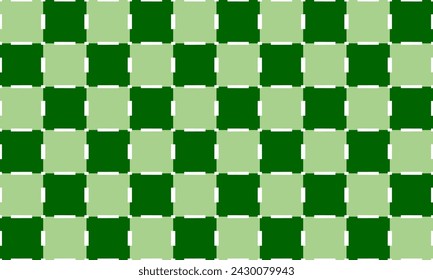 pattern with squares, two tone green and white chess board pattern as seamless repeat style, replete image design for fabric printing