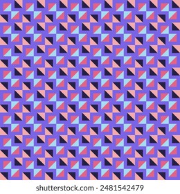 Un patrón de cuadrados en una variedad de colores. Los cuadrados están dispuestos de una manera que crea una sensación de movimiento y energía. Los colores son vivos y vivos, lo que da la impresión de un ambiente animado