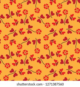 Pattern St. Valentine's Day color doodles sketch