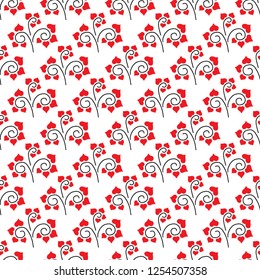 Pattern St. Valentine's Day doodles sketch