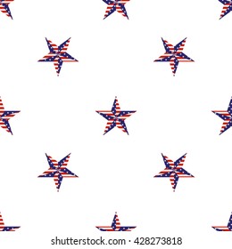 pattern of star with american flag.