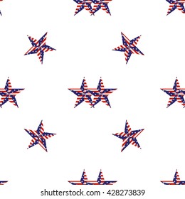 pattern of star with american flag.