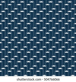 Pattern star background texture geometric dark blue and white