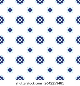 Padrão de estrela com cor azul e ciano