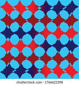PATTERN STAR DARK BLUE BROWN AND LIGHT BLUE