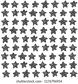 pattern of star doodle
