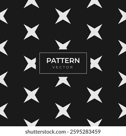 pattern star metal silver in black background