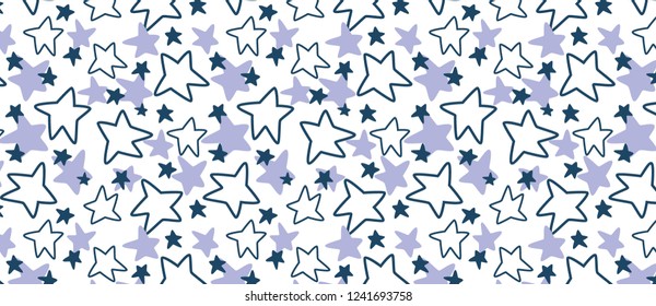 pattern with stars blue and violet color. 