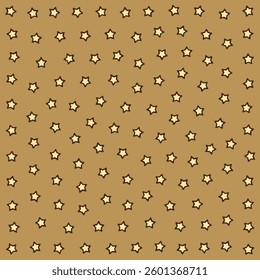 a pattern of stars on a brown background