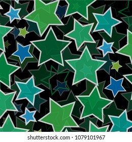 Pattern with stars. Perfect for textiles and wrapping paper.