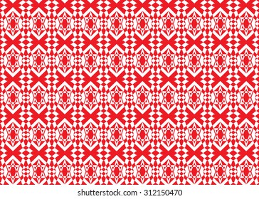 Pattern, stars and rhombuses of red color