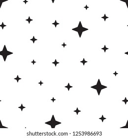 Pattern with stars. Seamless vector illustration. Retro, vintage background, Vector illustration, Flat Scandinavian style for print on fabric, gift wrap, web backgrounds, scrap booking, patchwork