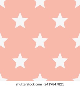 Patrón con estrellas. Ilustración vectorial sin inconvenientes. Retro, fondo vintage Ilustración vectorial Estilo escandinavo plano para impresión en tela, envoltura de regalo, fondos web, reserva de chatarra, revisión