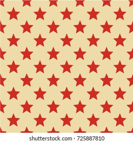 Pattern with stars. Seamless vector illustration. Retro, vintage background Vector illustration Flat Scandinavian style for print on fabric, gift wrap, web backgrounds, scrap booking, patchwork