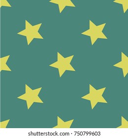 Pattern with stars. Seamless vector illustration. Retro, vintage background Vector illustration Flat Scandinavian style for print on fabric, gift wrap, web backgrounds, scrap booking, patchwork