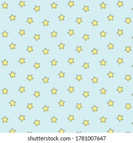 Pattern stars shadow. Background sky blue.