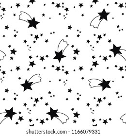 Pattern with stars. Vector background on white