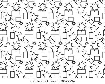 pattern with stars for web, print, wallpaper, fashion fabric, textile design, background for invitation card or holiday décor.