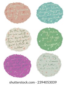 Pattern stickers cute quote background colorful color messenger pastel