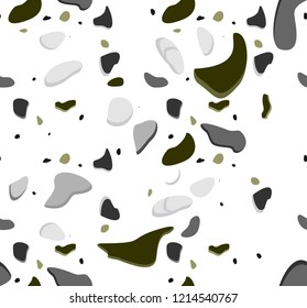 
Pattern of stones on a white background. Abstraction. Vector.