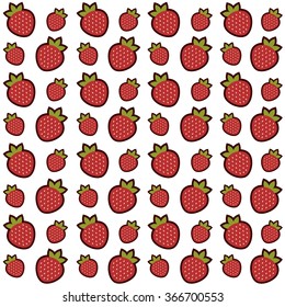 Pattern with strawberries