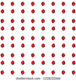 Pattern of strawberry fruit. Suitable for fabric design, covers, gift wrap