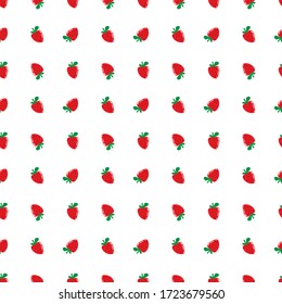 Pattern of a strawberry. Texture and / or repetitive background of a strawberry. Drawing of a strawberry with repetition to decorate. Editable vector.