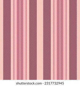 Pattern stripe background of vector texture lines with a vertical fabric seamless textile in light pink and dark colors.