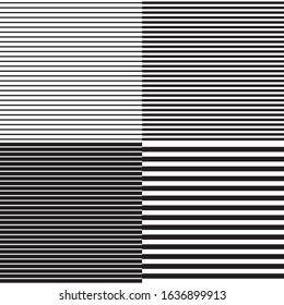 Pattern stripe black and white design for fabric, textile, fashion design, pillow case, gift wrapping paper; wallpaper etc. horizontal abstract background vector.