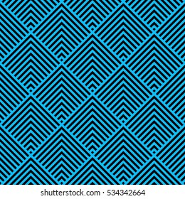 Pattern stripe seamless black and blue colors design for fabric, textile, fashion design, pillow case, gift wrapping paper; wallpaper etc. Chevron stripe abstract background vector.