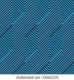 Pattern stripe seamless black and blue colors design for fabric, textile, fashion design, pillow case, gift wrapping paper; wallpaper etc. Chevron stripe abstract background vector.