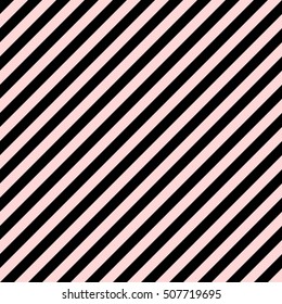 Pattern stripe seamless black and pink colors design for fabric, textile, fashion design, pillow case, gift wrapping paper; wallpaper etc. Diagonal stripe abstract background vector.