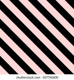 Pattern stripe seamless black and pink colors design for fabric, textile, fashion design, pillow case, gift wrapping paper; wallpaper etc. Diagonal stripe abstract background vector.